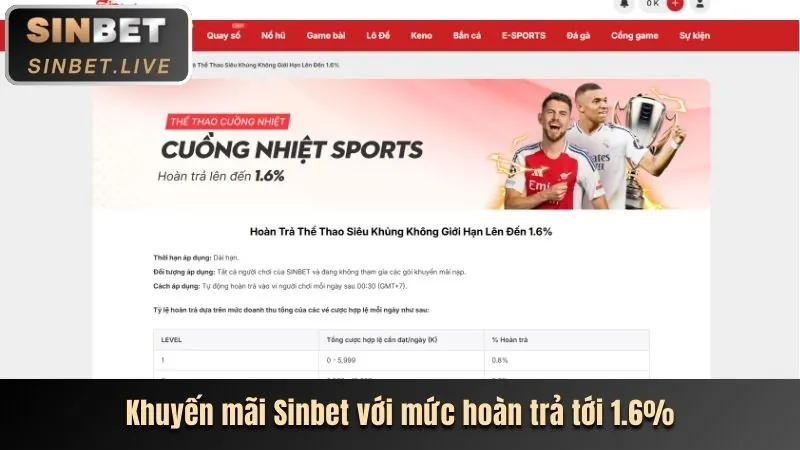 Hoàn trả Saobet